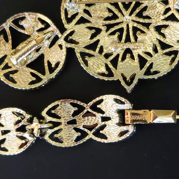 Vintage Sarah Coventry Acapulco Bracelet, Brooch & Earring Set - Picture 7 of 7